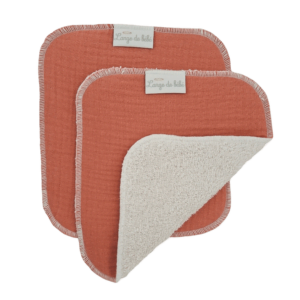 Débarbouillettes bebe Terracotta