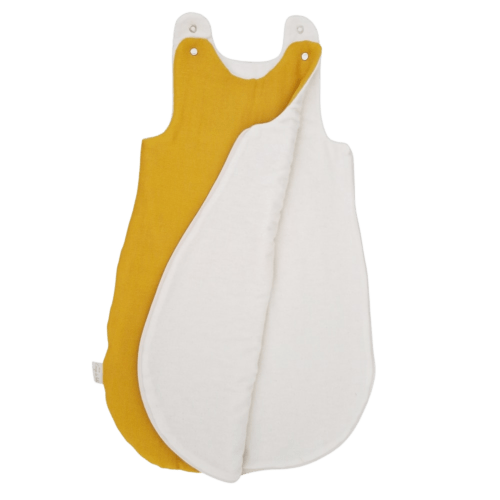 gigoteuse en coton bio pour bebe moutarde