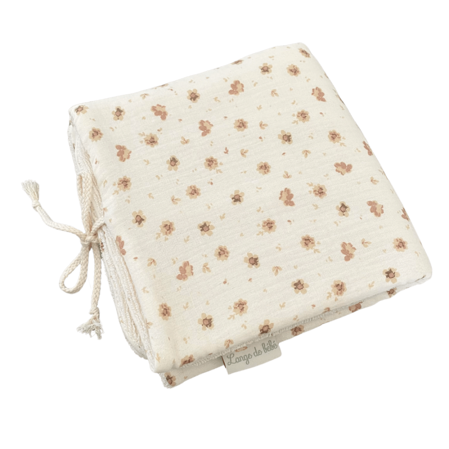 tapis à langer nomade fleur d'automne bio
