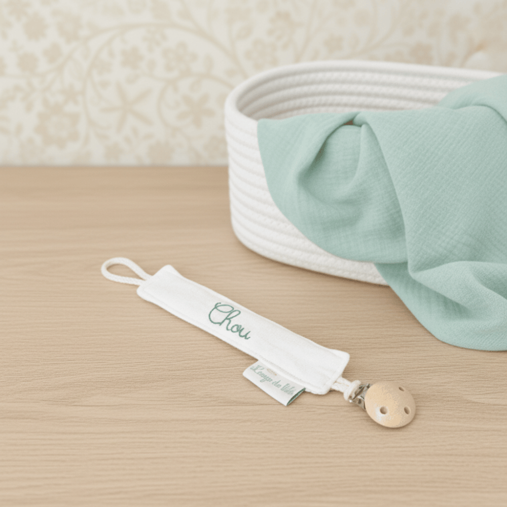 coffret lange brodé en coton bio